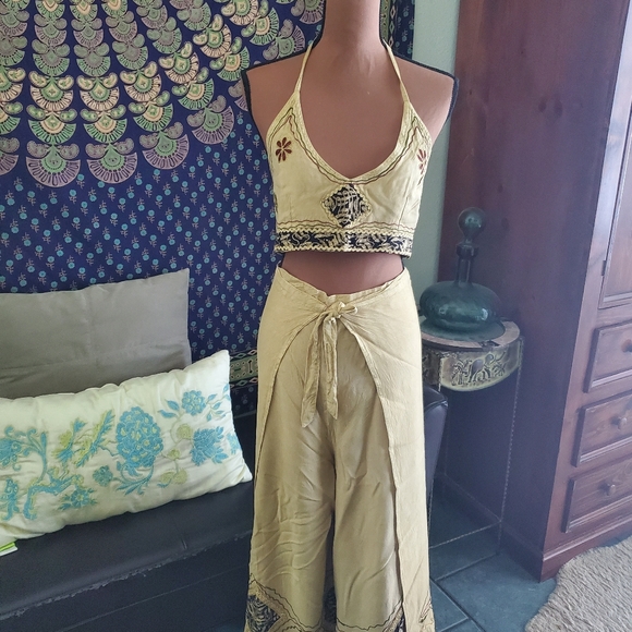 Indian style two-piece wrap pants set - Picture 7 of 8